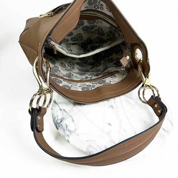 Light Brown Handbag Purse Satchel Bag from My Sweet Auntie *Excellent Condition - Picture 3 of 8